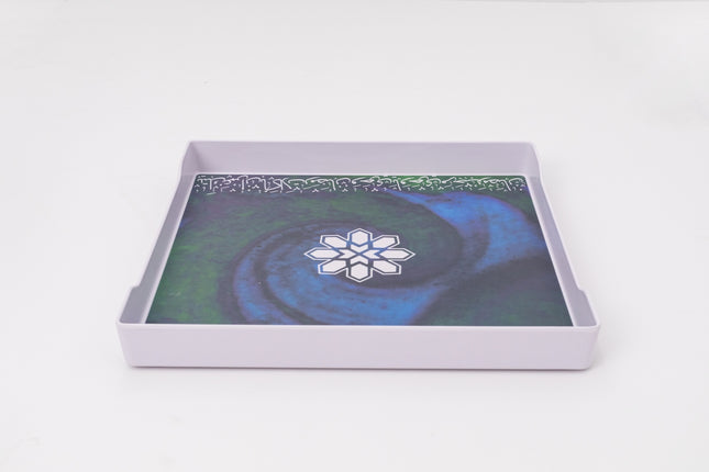 Bright Designs Melamine Matt Square Tray (L 38cm W 38cm) Marhaba Ramadan