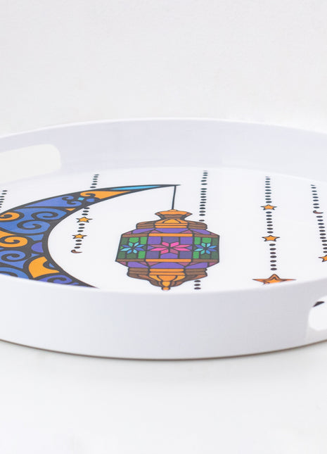 Bright Designs Melamine Round Tray (D 38cm)Ramadan Lantern