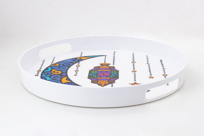 Bright Designs Melamine Round Tray (D 38cm)Ramadan Lantern