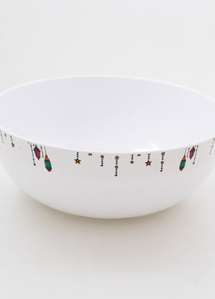 Bright Designs Melamine Round Serving Bowl with Fork & Spoon Ramadan Lantern