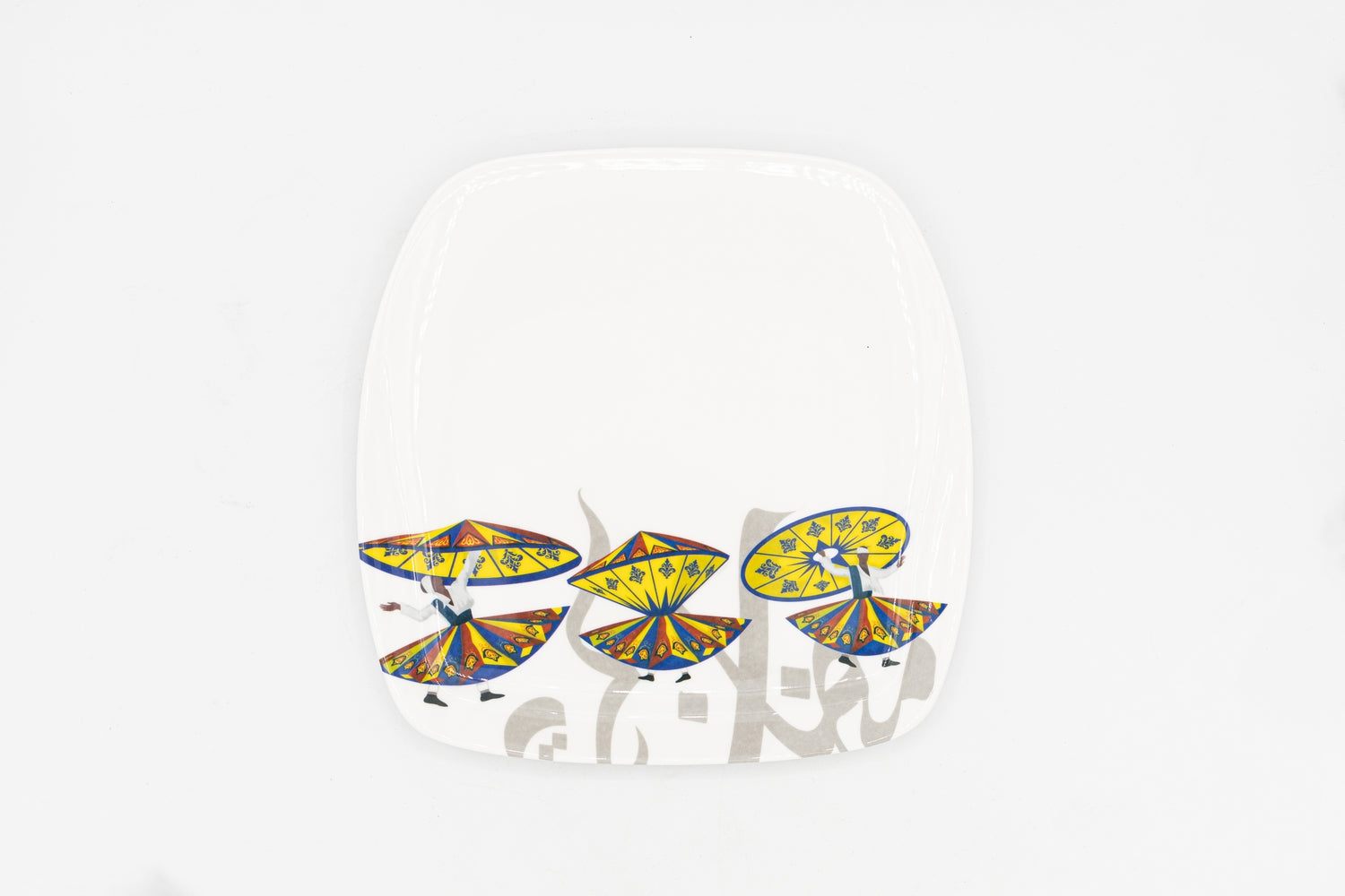 Bright Designs Melamine Square Side Plate (L 22cm W 22cm) Tanoura