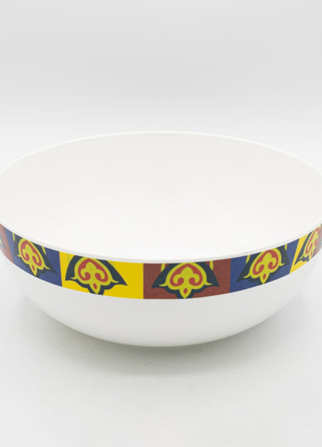 Bright Designs Melamine Round Serving Bowl with Fork & Spoon Tanoura