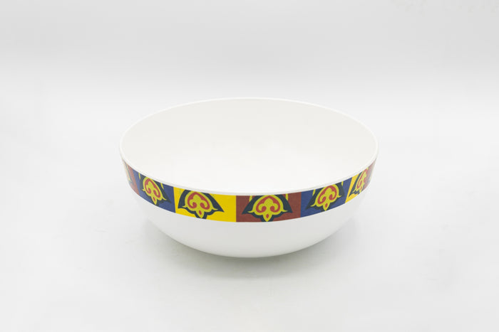Bright Designs Melamine Round Serving Bowl with Fork & Spoon Tanoura