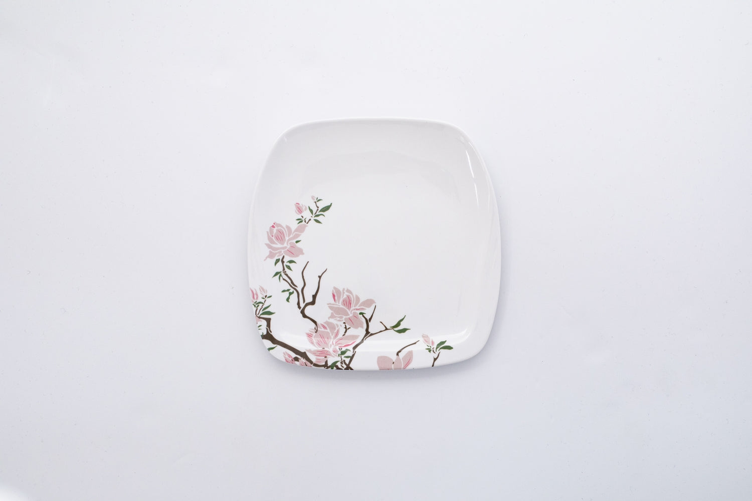 Bright Designs Melamine Small Plate 
Set of 6 (L 18cm W 18cm) Cherry Blossom