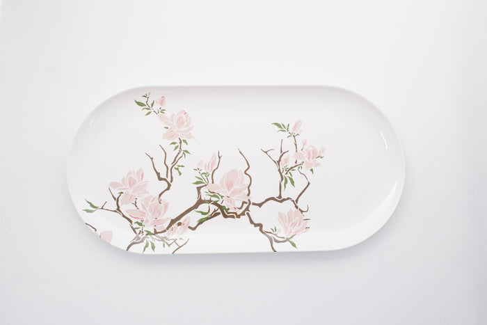 Bright Designs Melamine Serving Platter 
Set of 2 (L 52cm W 26cm) Cherry Blossom