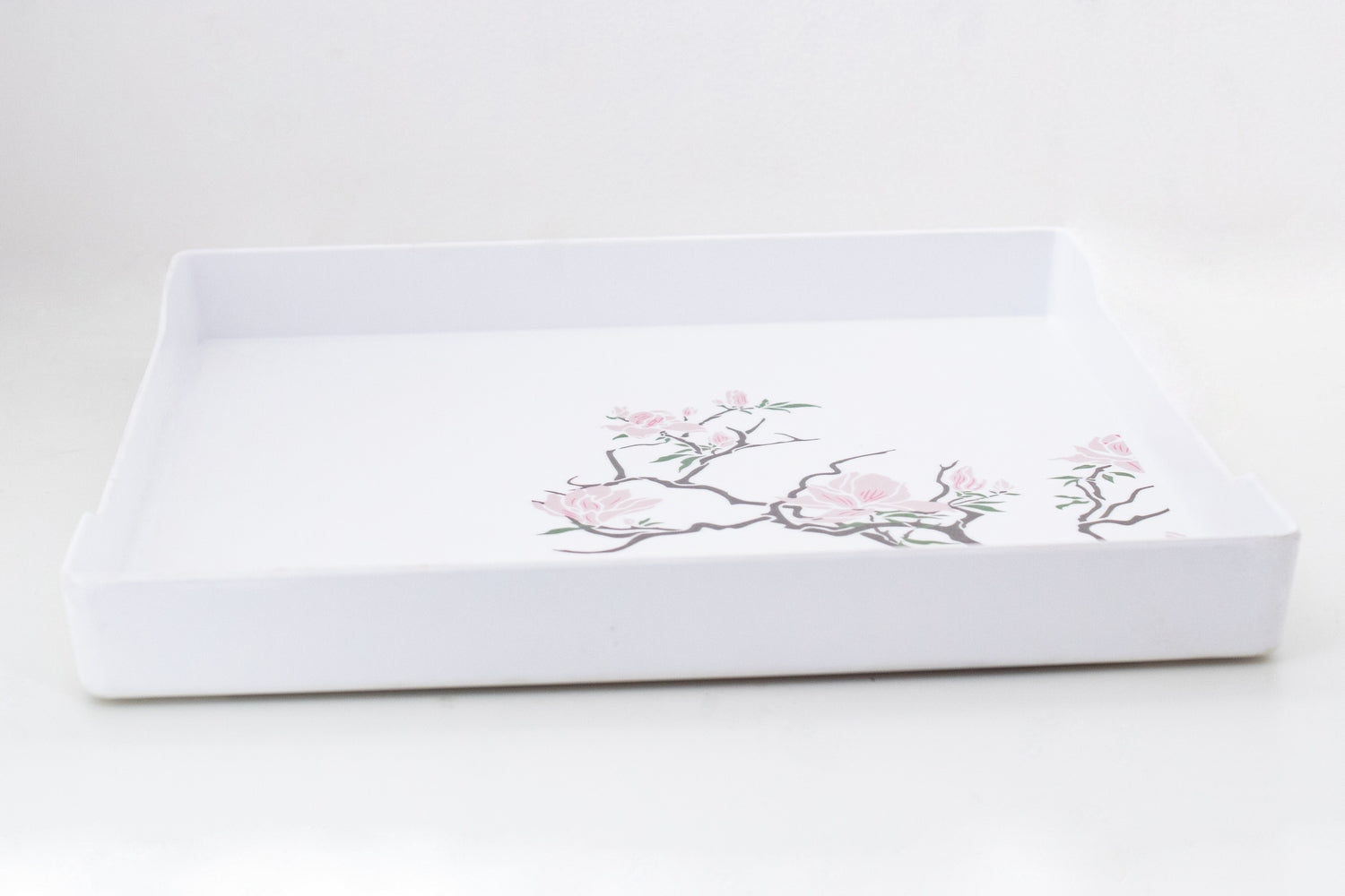 Bright Designs Melamine Matt Square Tray 
Set of 1 (L 38cm W 38cm) Cherry Blossom