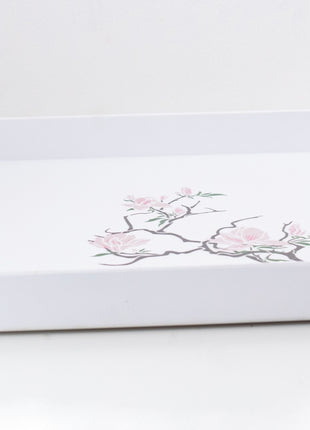 Bright Designs Melamine Matt Square Tray 
Set of 1 (L 38cm W 38cm) Cherry Blossom