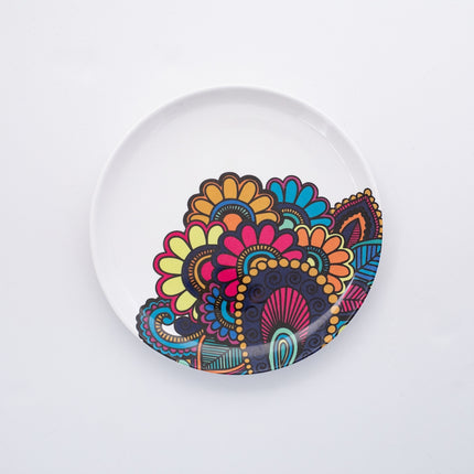 Bright Designs Melamine Side Plate
Set of 6 (D 22cm)  Paisley