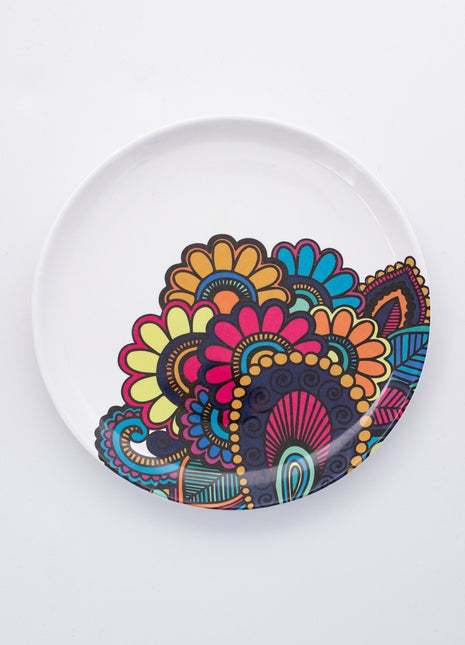 Bright Designs Melamine Side Plate
Set of 6 (D 22cm)  Paisley