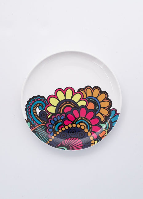 Bright Designs Melamine Small Plate
Set of 6 (D 18cm)  Paisley
