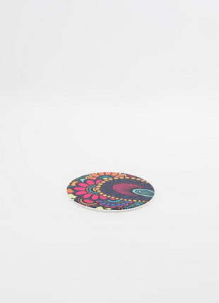Bright Designs Melamine Coaster 
Set of 10 (D 10cm) Paisley