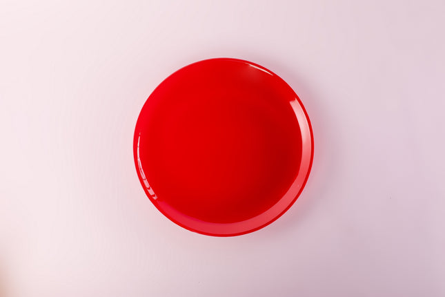 Bright Designs Melamine Side Plate
Set of 6 (D 22cm)  Red