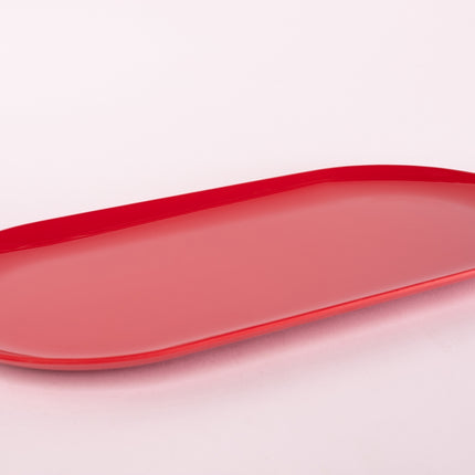 Bright Designs Melamine Serving Platter 
Set of 2 (L 52cm W 26cm) Red
