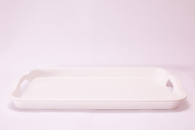 Bright Designs Melamine Rectangle Tray 
Set of 1 (L 55cm W 35cm) White
