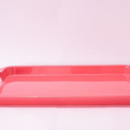 Bright Designs Melamine Rectangle Tray 
Set of 1 (L 55cm W 35cm) Coral