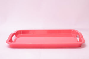 Bright Designs Melamine Rectangle Tray 
Set of 1 (L 55cm W 35cm) Coral