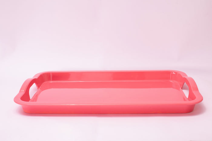 Bright Designs Melamine Rectangle Tray 
Set of 1 (L 55cm W 35cm) Coral