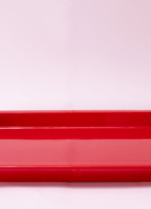Bright Designs Melamine Rectangle Tray 
Set of 1 (L 55cm W 35cm) Red