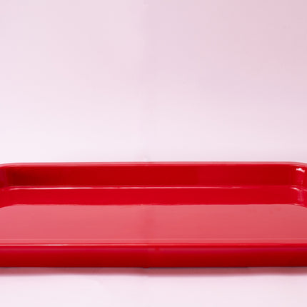 Bright Designs Melamine Rectangle Tray 
Set of 1 (L 55cm W 35cm) Red