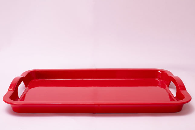 Bright Designs Melamine Rectangle Tray 
Set of 1 (L 55cm W 35cm) Red