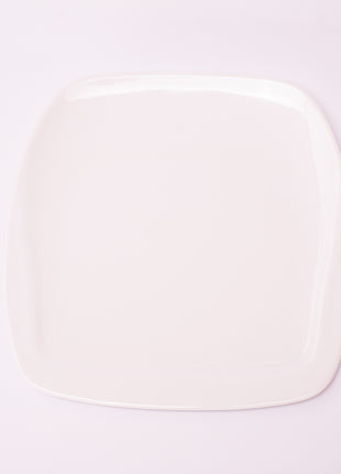 Bright Designs Melamine Square Dinner Plate 
Set of 6 (L 26cm W 26cm) White