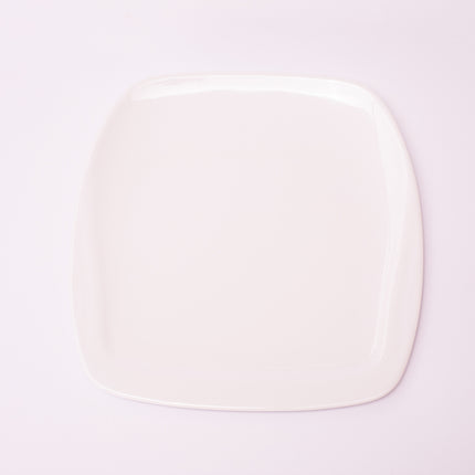 Bright Designs Melamine Square Dinner Plate 
Set of 6 (L 26cm W 26cm) White