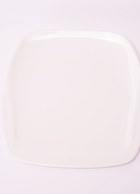 Bright Designs Melamine Square Dinner Plate 
Set of 6 (L 26cm W 26cm) White