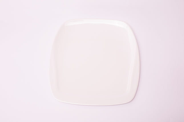 Bright Designs Melamine Square Dinner Plate 
Set of 6 (L 26cm W 26cm) White