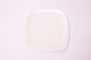 Bright Designs Melamine Square Dinner Plate 
Set of 6 (L 26cm W 26cm) White