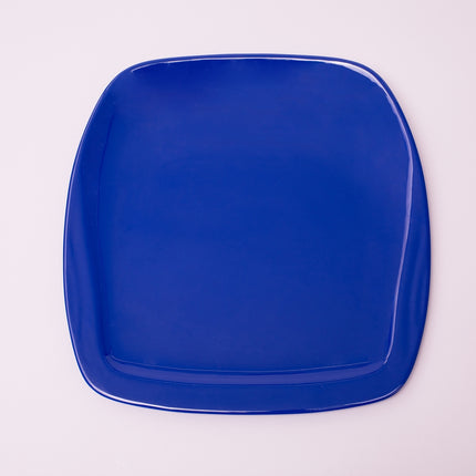 Bright Designs Melamine Square Dinner Plate 
Set of 6 (L 26cm W 26cm) Royal Blue
