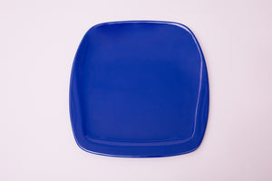 Bright Designs Melamine Square Dinner Plate 
Set of 6 (L 26cm W 26cm) Royal Blue