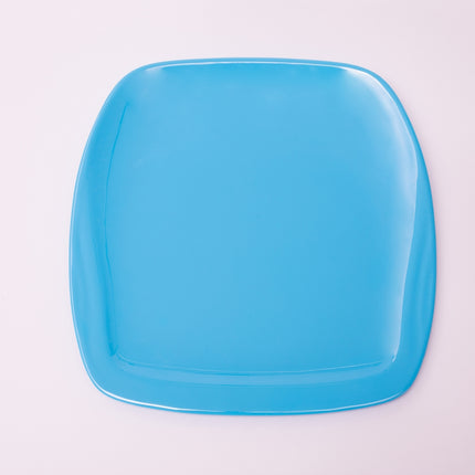 Bright Designs Melamine Square Dinner Plate 
Set of 6 (L 26cm W 26cm) Light Blue
