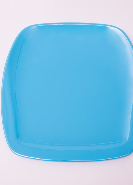 Bright Designs Melamine Square Dinner Plate 
Set of 6 (L 26cm W 26cm) Light Blue