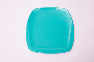 Bright Designs Melamine Square Dinner Plate 
Set of 6 (L 26cm W 26cm) Teal