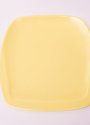 Bright Designs Melamine Square Dinner Plate 
Set of 6 (L 26cm W 26cm) Yellow