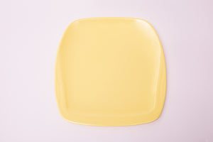 Bright Designs Melamine Square Dinner Plate 
Set of 6 (L 26cm W 26cm) Yellow