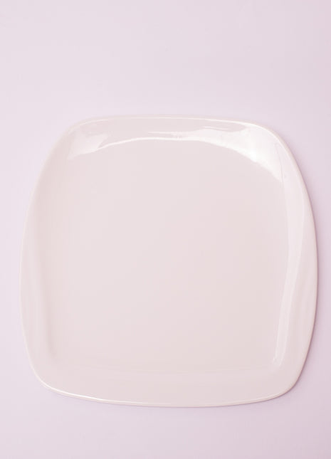 Bright Designs Melamine Side Plate 
Set of 6 (L 22cm W 22cm) White