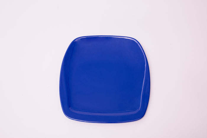 Bright Designs Melamine Side Plate 
Set of 6 (L 22cm W 22cm) Royal Blue