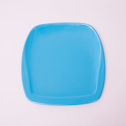Bright Designs Melamine Side Plate 
Set of 6 (L 22cm W 22cm) Light Blue