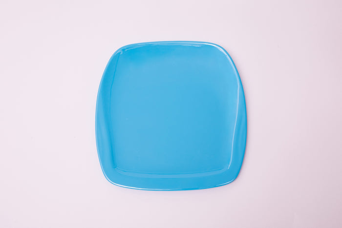 Bright Designs Melamine Side Plate 
Set of 6 (L 22cm W 22cm) Light Blue