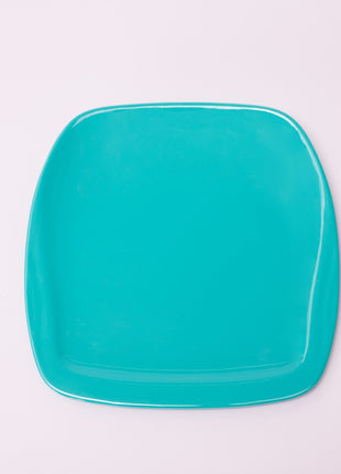 Bright Designs Melamine Side Plate 
Set of 6 (L 22cm W 22cm) Teal