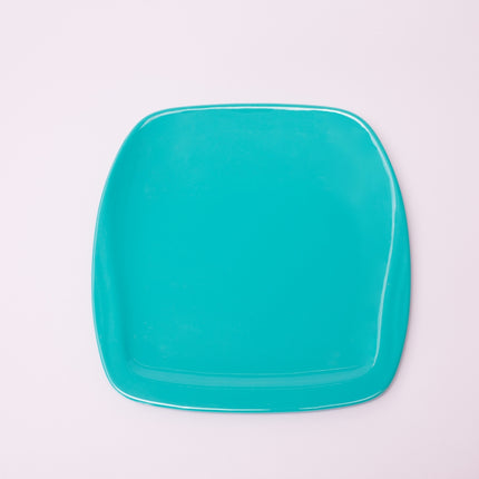 Bright Designs Melamine Side Plate 
Set of 6 (L 22cm W 22cm) Teal