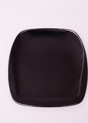 Bright Designs Melamine Side Plate 
Set of 6 (L 22cm W 22cm) Black