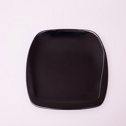 Bright Designs Melamine Side Plate 
Set of 6 (L 22cm W 22cm) Black