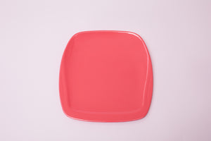 Bright Designs Melamine Side Plate 
Set of 6 (L 22cm W 22cm) Coral