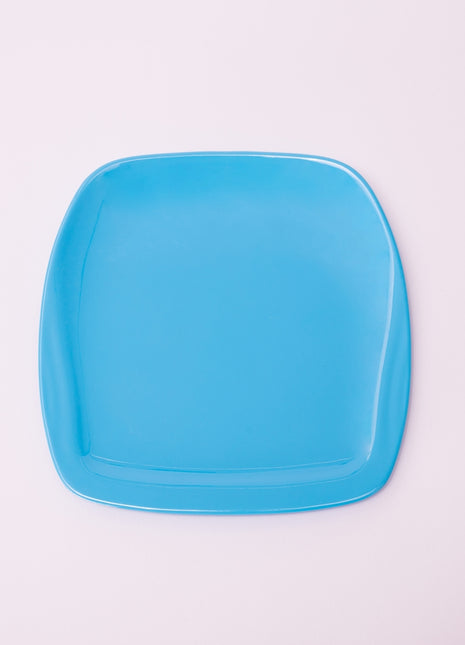 Bright Designs Melamine Small Plate 
Set of 6 (L 18cm W 18cm) Light Blue