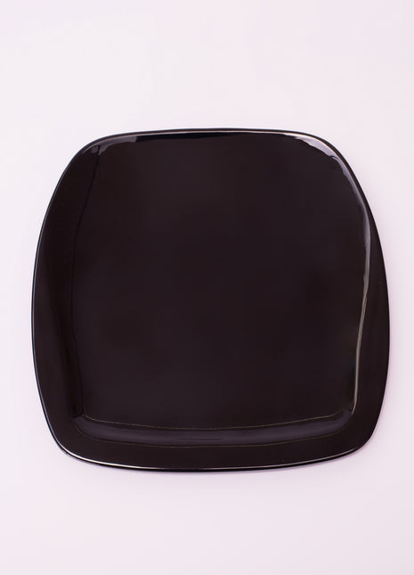 Bright Designs Melamine Small Plate 
Set of 6 (L 18cm W 18cm) Black