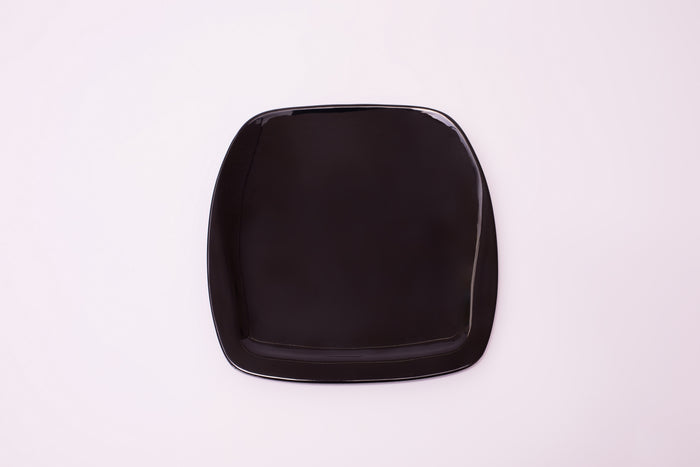 Bright Designs Melamine Small Plate 
Set of 6 (L 18cm W 18cm) Black