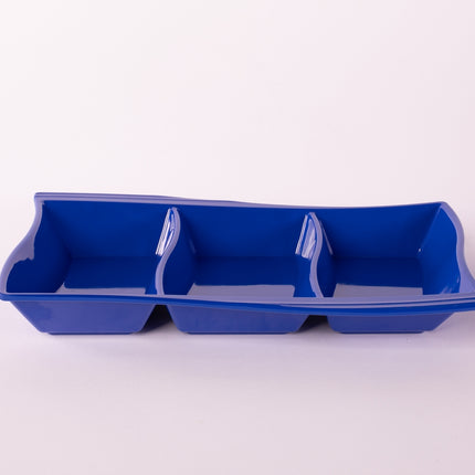 Bright Designs Melamine Savoury Tray 
Set of 2 (L 30cm W 19cm H 3cm) Royal Blue