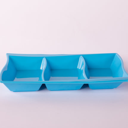 Bright Designs Melamine Savoury Tray 
Set of 2 (L 30cm W 19cm H 3cm) Light Blue